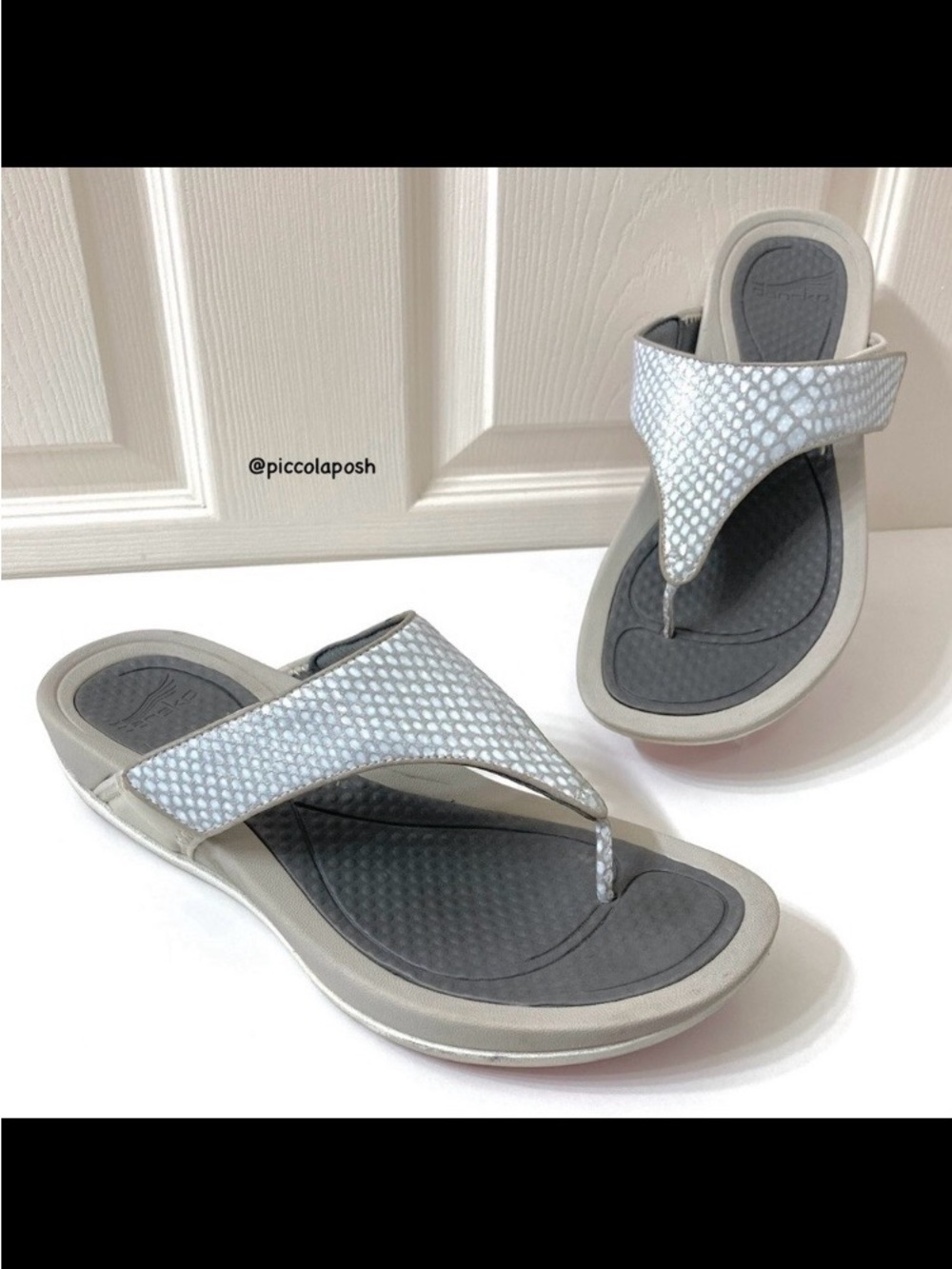 Dansko Women’s Katy 2 Gray Leather Hooded Sandal Flip Flop 11.5 Size 42 Vacation - Picture 11 of 11